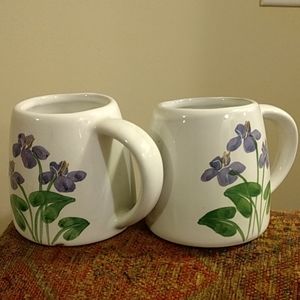 Vintage pottery mugs made at Emerson Creek Pottery